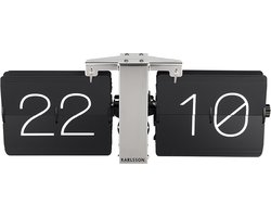 Karlsson - Flip clock No Case - Tafelklok - Metaal - 8,5x14x36cm - Zwart