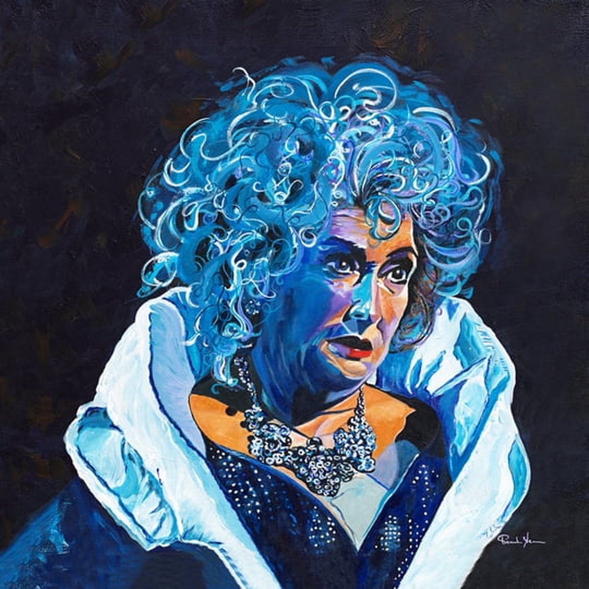 Passion For Art Karin Bloemen - Paula Beune - Poster - 40 x 40 cm paars