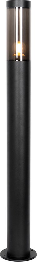 QAZQA rox - Lampe d'extérieur sur pied moderne | Lampadaire d'extérieur - 1 lumière - H 80 cm - Zwart - Éclairage extérieur