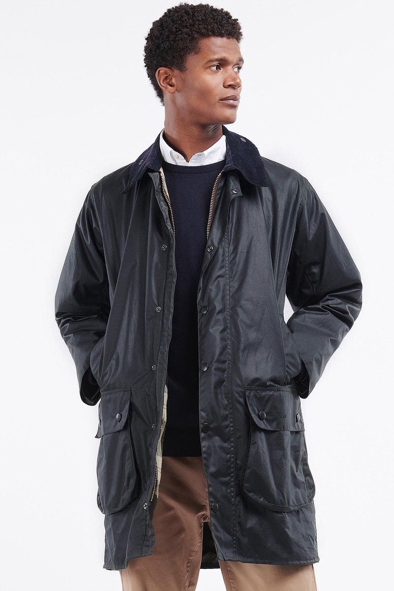 Barbour Border Wax Jas – Heren Blauw
