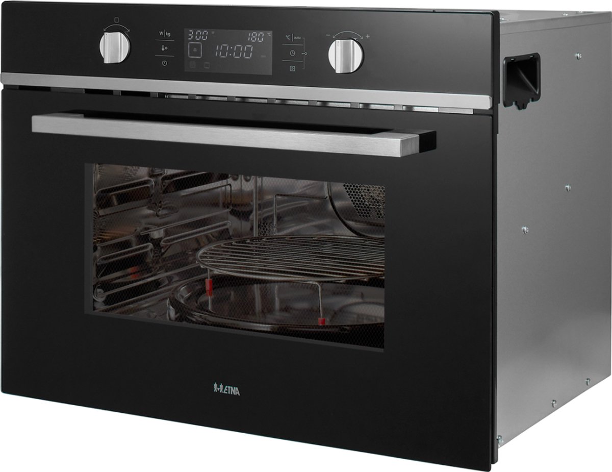 ETNA Zwart- Inbouw Combi-Magnetron - 44L - Magnetron, Oven en Grill - 20 Automatische Programma's - RVS - Kinderslot - 36 cm Draaiplateau — afbeelding 4