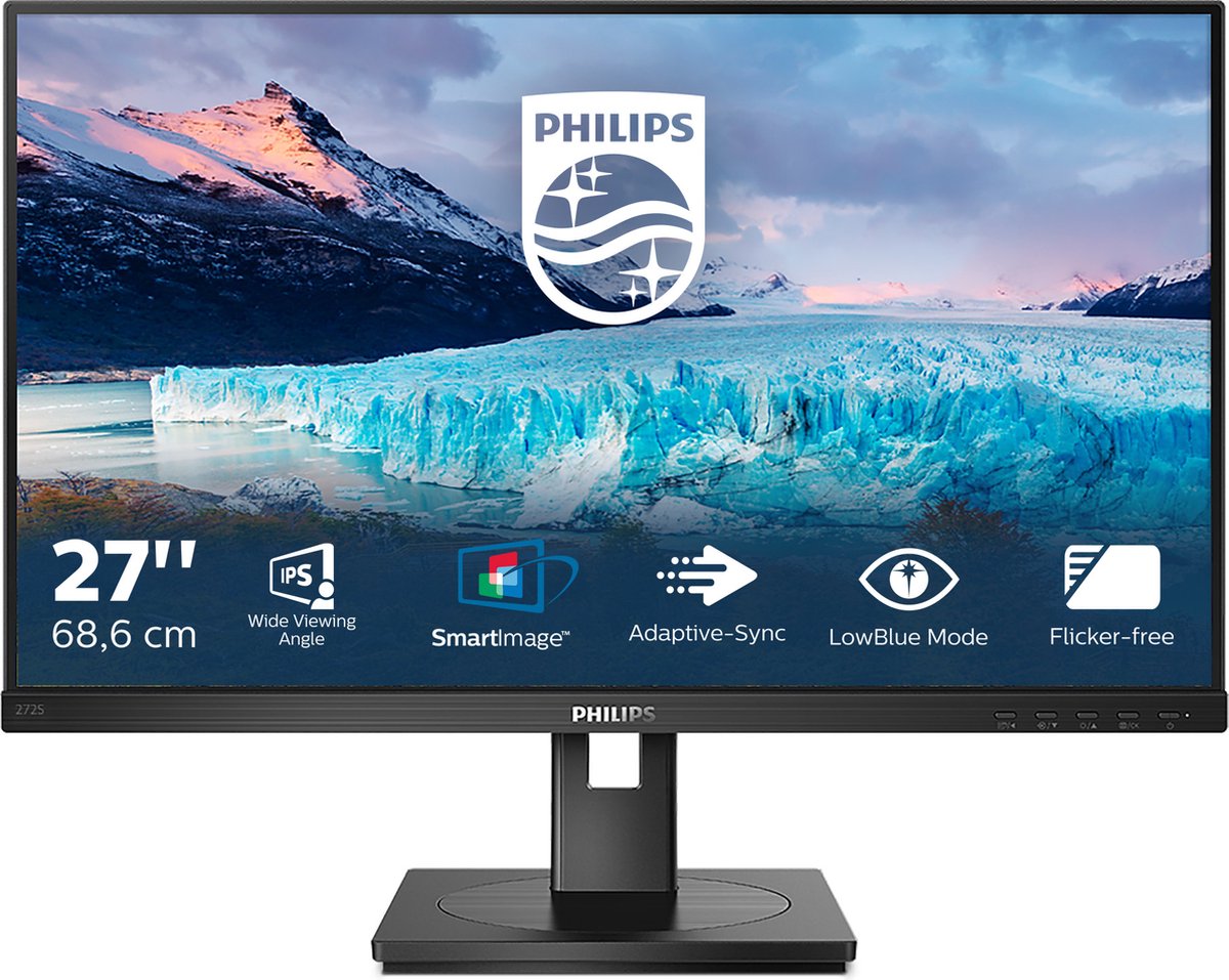 Philips S Line 272S1AE/00 LED display 68,6 cm (27") 1920 x 1080 Pixels Full HD LCD Zwart