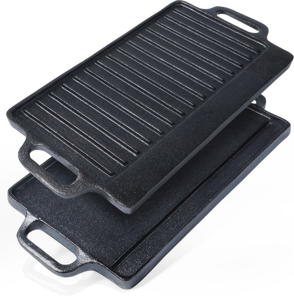 Grillplaat Gietijzeren Dubbelzijdige CAST LINE 40x20,5 cm - Bakplaat - Ovenplaat - Grillpan - Grill - Pan - Steakpan