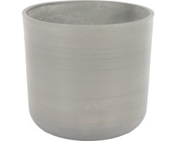 Plantenpot Beton Grijs | Ø32 - Ronde planten pot - Binnen & Buiten - Zware kunststof plantenpot - Luxe uitvoering - 32x30cm