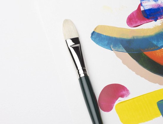 Lot De 3 Pinceaux Plats De 2,5 Cm, 5,1 Cm, 7,6 Cm De Large, Pinceaux