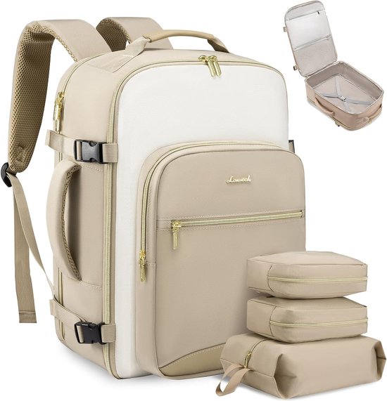 Handbagage, rugzak, vliegtuig, reisrugzak voor dames, groot, 40 liter, rugzak voor... bol