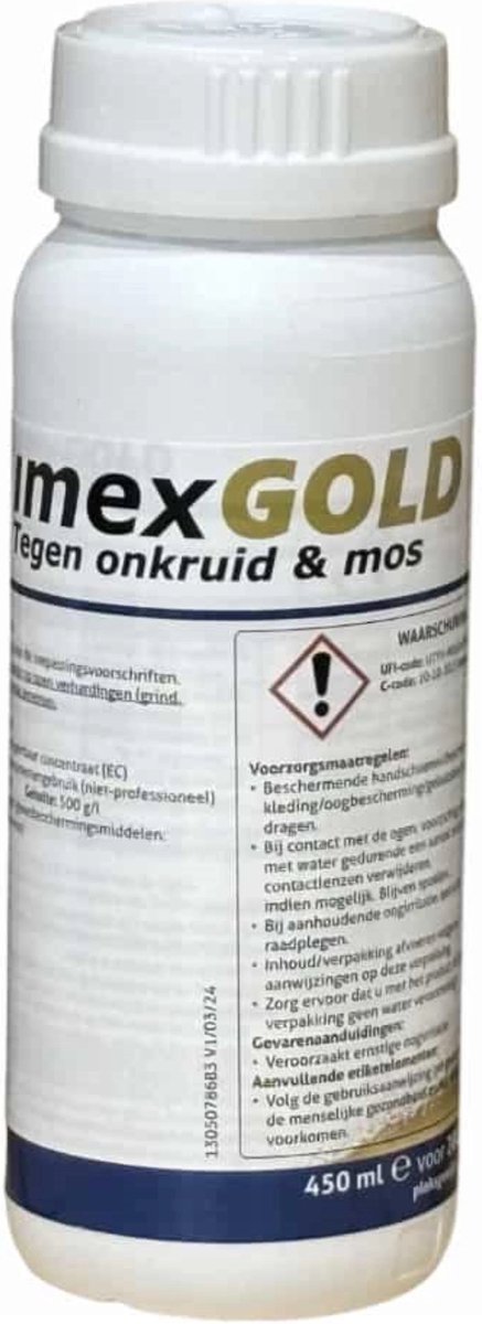 Imex Gold Onkruidbestrijder & Mosbestrijder 450 ml: Toelatingsnummer: 16498N van Merkloos	 — afbeelding 5