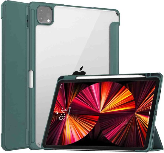 Foto: Imoshion tablet hoes geschikt voor ipad pro 11 2018 ipad pro 11 2020 ipad pro 11 2021 ipad pro 11 2022 imoshion trifold hardcase bookcase groen