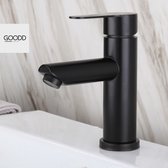 GOODD® Cannes - Wastafelkraan - Mengkraan - PVD coating - RVS - Zwart