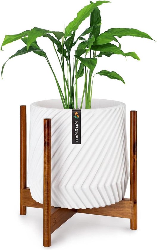 Vintage Houten Plantenstandaard / Plantenbak Op Pootjes | Vaas