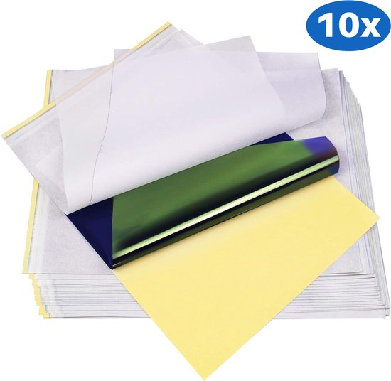 Foto: Jt products 10 stuks a4 transferpapier tattoo voor stencil tattoo printer thermische printer tattoo transfer papier stencil papier tattoo overtrekpapier carbonpapier hobby paper