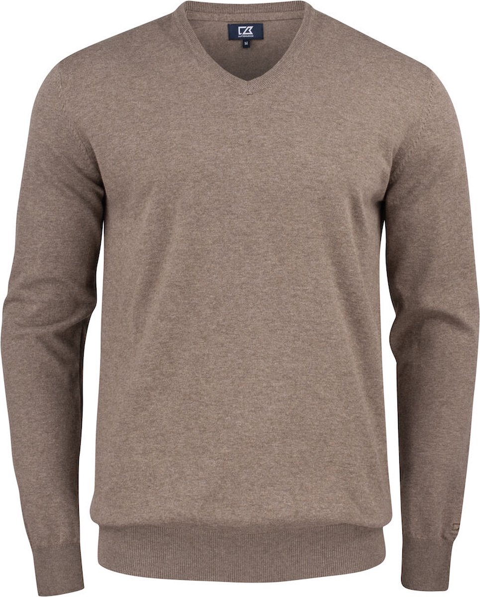 Cutter & Buck Oakville V-neck Heren 355418 - Nougat Mélange - L