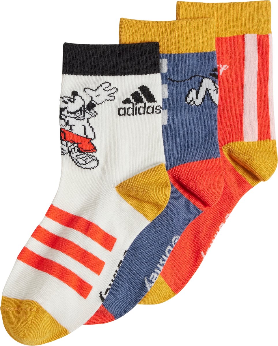adidas Performance Disney’s Mickey Mouse Sokken 3 Paar Kids Kinderen Wit