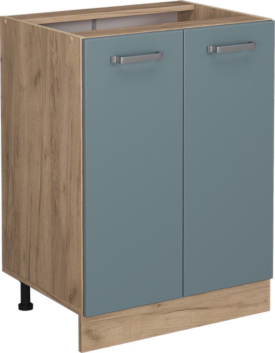 Vicco R-Line Keukenonderkast – 60 cm WB Marmer Blauw-grijs