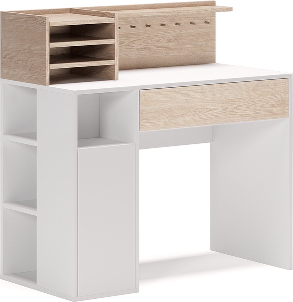 Vicco Bureau – 100 x 50 cm Wit/Sonoma