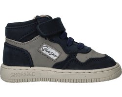 foto van Baby | Babysneakers | Jongens | Dark Blue Grey | Leer | Shoesme | Maat 23