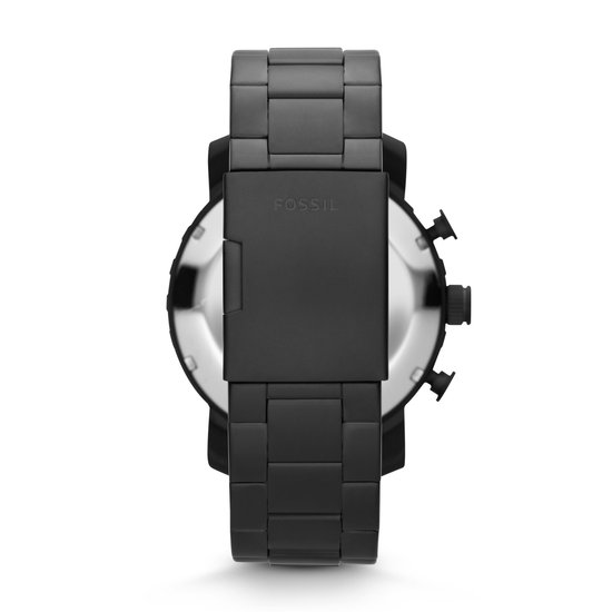 Fossil Nate JR1401 Herenhorloge 50 mm - Zwart