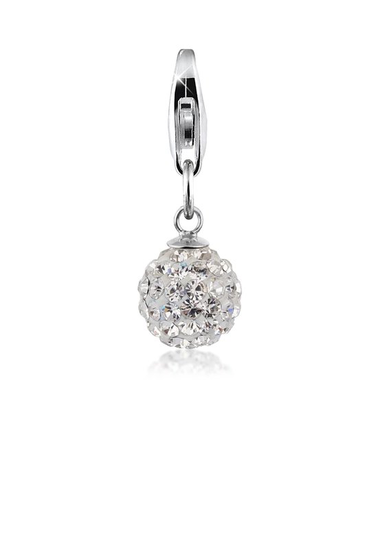 Nenalina Gouden hoefijzer karabijnhaak charm hanger voor bedelarmband gemaakt van 925 sterling zilver 0403790419, Sterling zilver