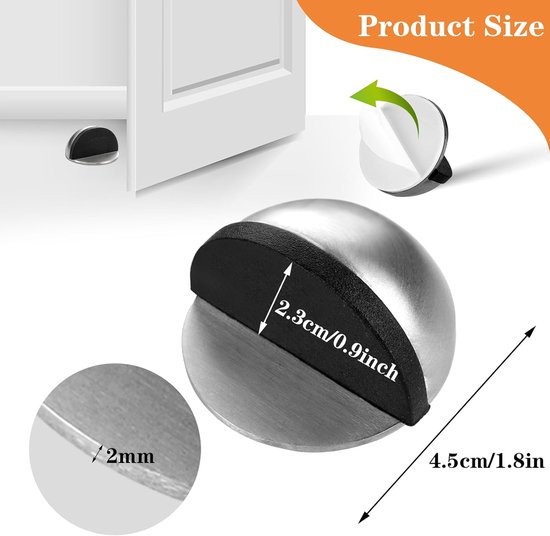 3m zelfklevende deurstopper met anti shock transparant (4 stuks) kopen
