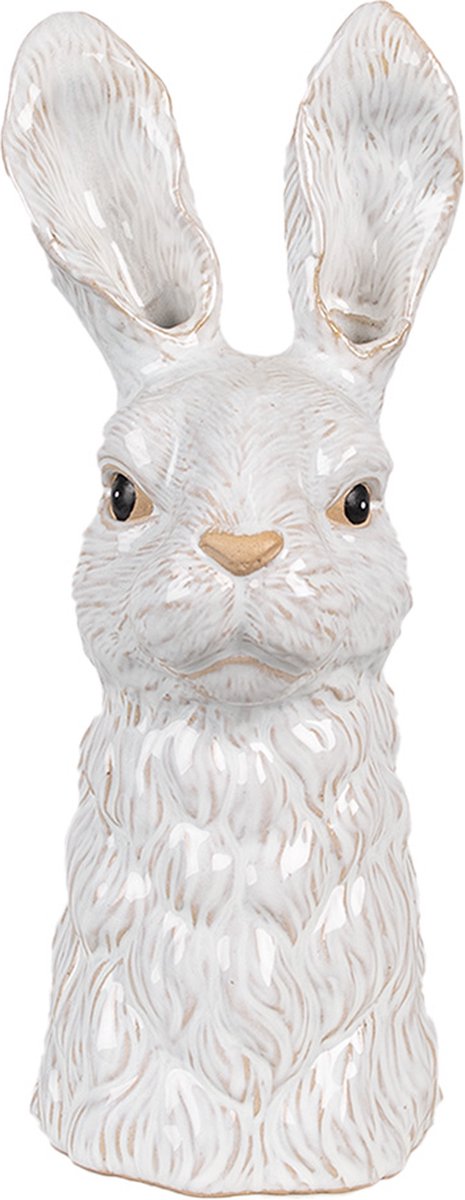 Vaas Konijn 13x14x33 cm Wit Keramiek