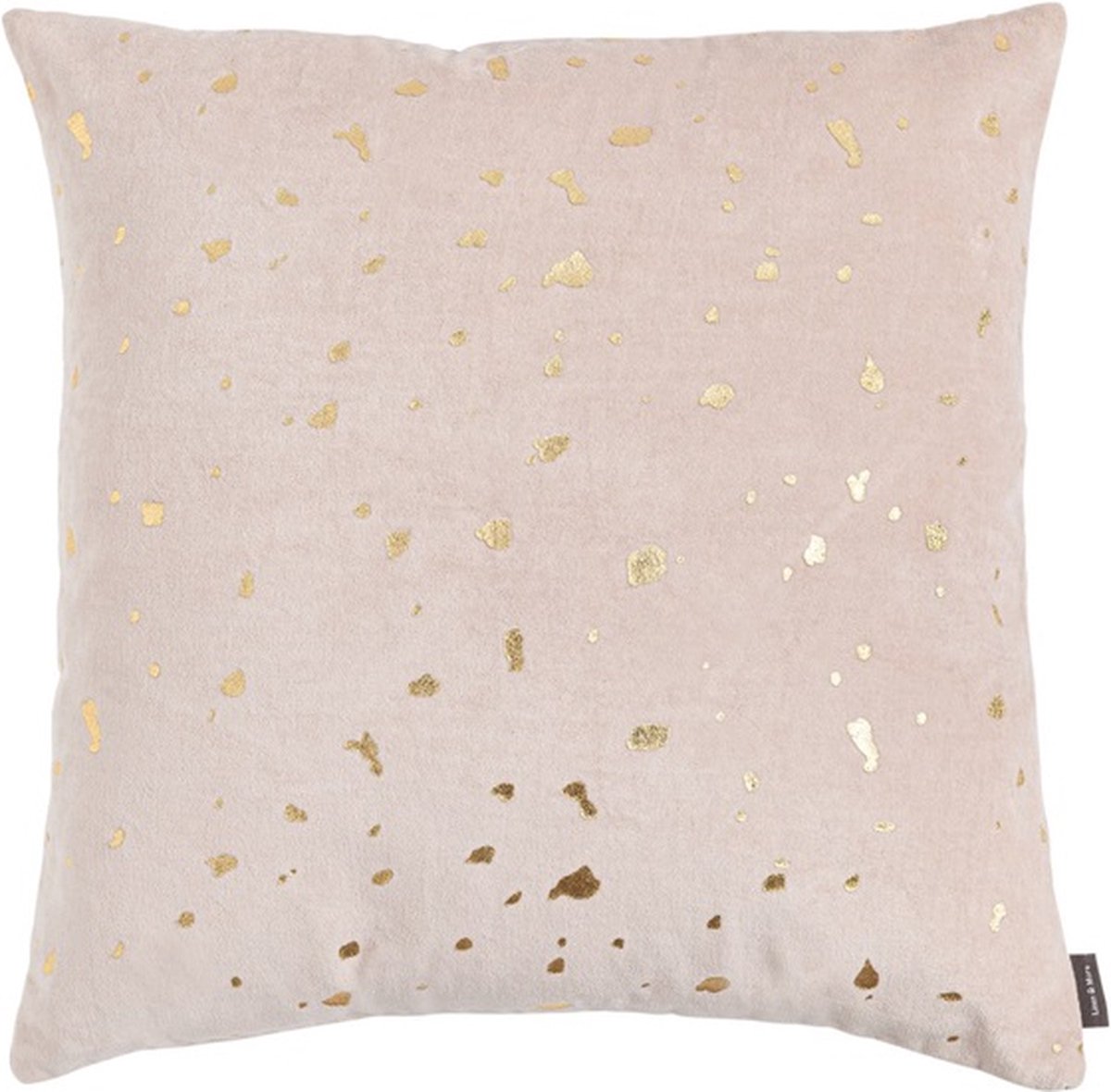 Linen & More Dots On Velvet Powder Roze Kussen | 45 X 45 | Sierkussen Voor Woonkamer Of Slaapkamer