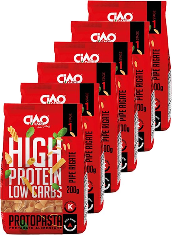 CiaoCarb | ProtoPasta Pipe Rigate | 6 stuks | 6 x 200 gram