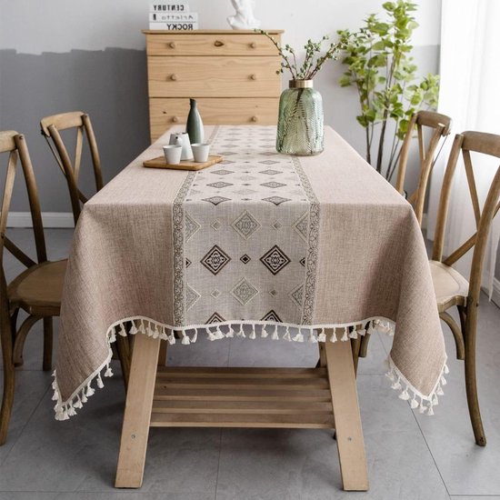 Ovaal tafelkleed, moderne geometrische tafelkleden, geschikt voor ovale tafels, stofdicht, wasbaar tafelkleed (G 40x90cm Ovaal tafelkleed, moderne geometrische tafelkleden, geschikt voor ovale tafels, stofdicht, wasbaar tafelkleed (G 40x90cm
