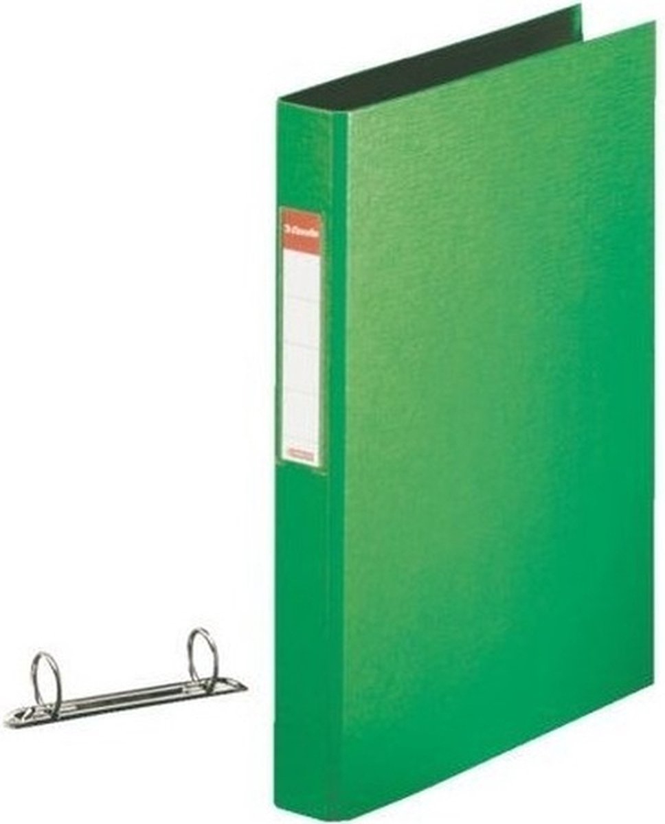 Esselte Ringband mappen/ordners - 2x - groen - A4 - opbergen - kantoorartikelen
