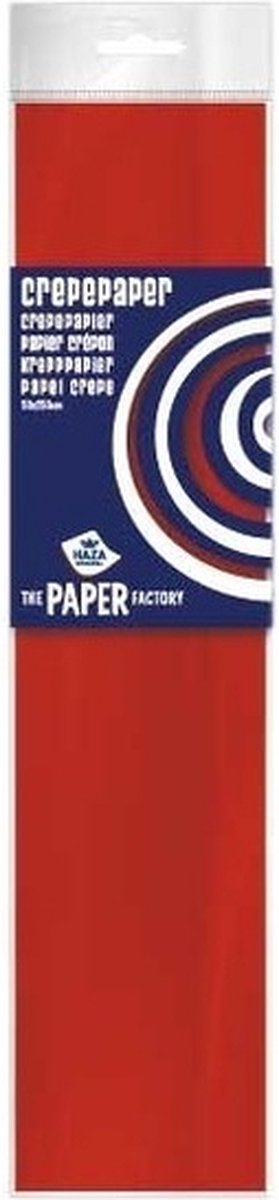 Crepe papier platte vellen - rood - 250 x 50 cm - Knutselen met papier - Knutselspullen