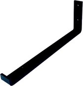 GoudmetHout Industriële Plankdrager L-vorm UP 40 cm - Per stuk - Staal - Mat Zwart - 4 cm x 40 cm x 15 cm