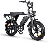 Fatbike V8 3.0 - Mechanisch - Garantie - Alarmsysteem - E bike - E-Fatbike - Elektrische Fiets - Begrenzer - Met Accessoires - Achterzitje - Voetensteuntjes - 2024 Model