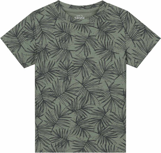 Prénatal peuter T-shirt - Jongens - Light Khaki Green - Maat 80