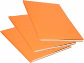 3x Rollen kraft kaftpapier oranje 200 x 70 cm - cadeaupapier / kadopapier / boeken kaften