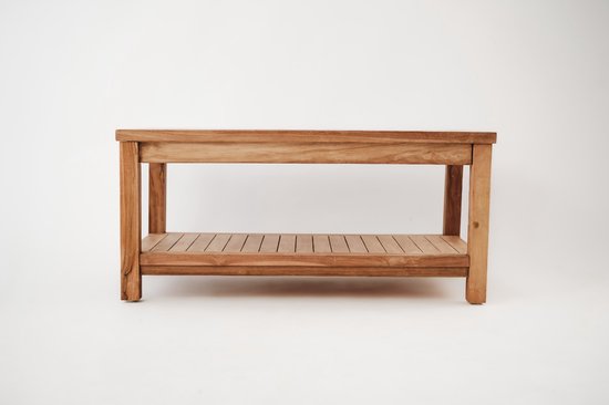 Teakea - Table basse de Jardin en teck 100x50x45 avec rallonge