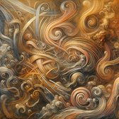 Line art rembrandt schilderij | Timeless strokes: an ode to light and shadow in art | Kunst - 40x40 centimeter op Canvas | Foto op Canvas