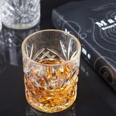 Whisky Glazen Set - Loodvrije Kristallen - Whiskey Glas Cadeau - Vriend Hem Vader - Echtgenoot Opa - Mooie Geschenkdoos - 300 ml 4 Stuks