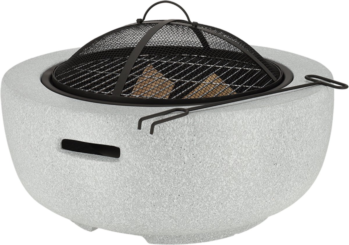 Esschert Design Vasque à feu aspect béton MGO S