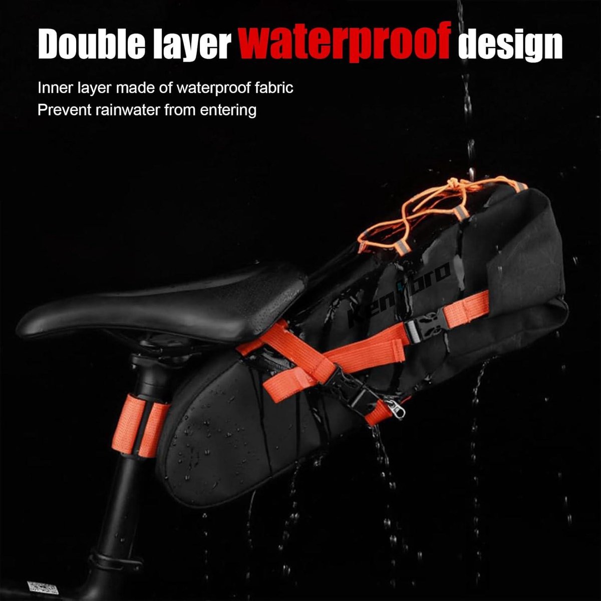 10 liter waterdichte anti-schommel fietstas voor gravelbike en MTB-fietsen