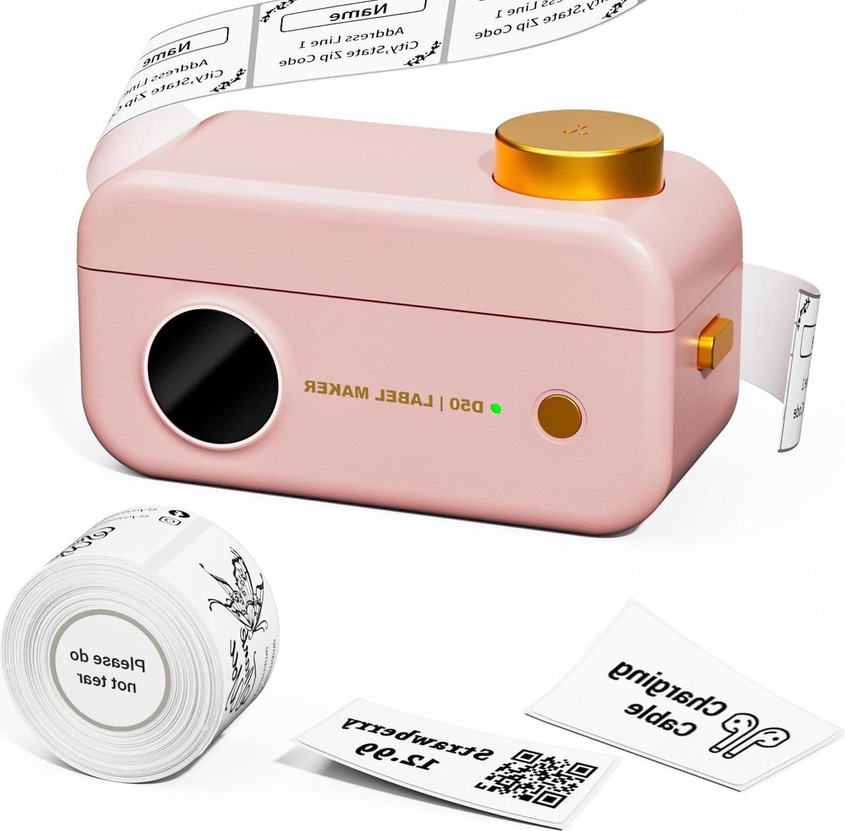 20mm-24mm Wide Self-Adhesive Labeling Device Bluetooth Printer - Glasses Storage Organisation (Aurora)
