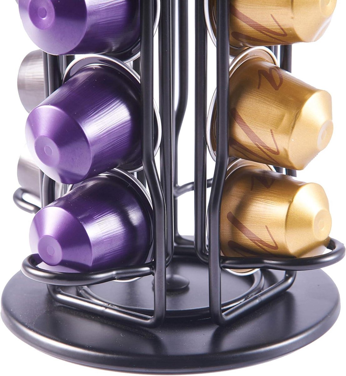 2 Distributeurs Capsules Nespresso 24 Unités - Support Méthacrylate Noir Mat