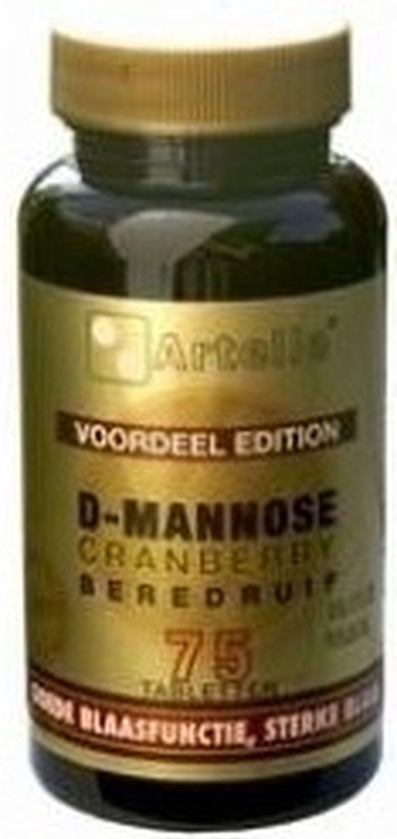Artelle D-Mannose Cranberry Beredruif - 75 Tabletten - Voedingssupplement