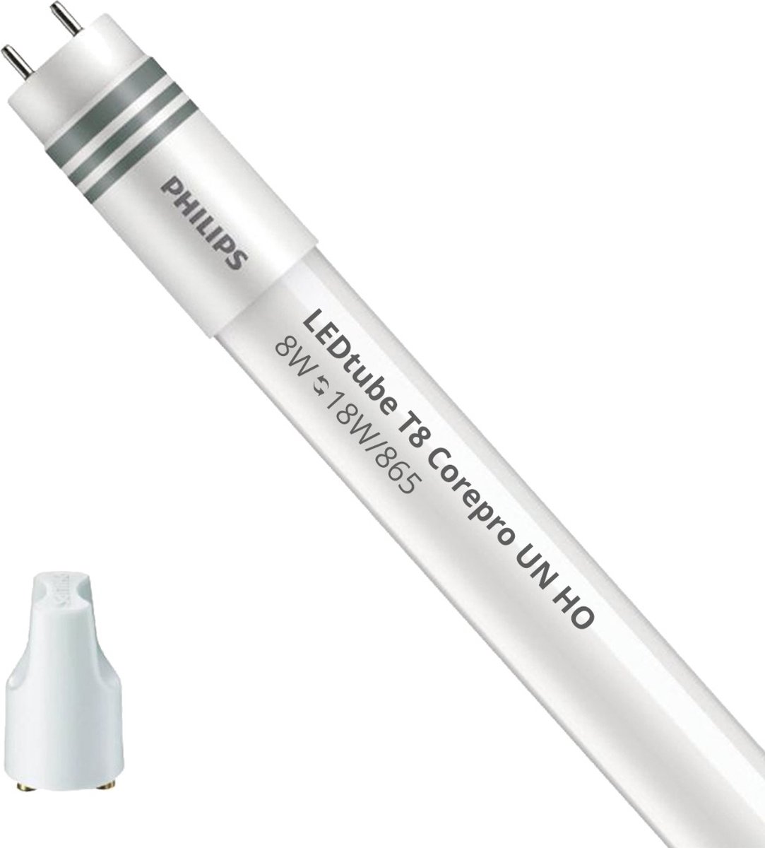 Philips LED Buis T8 CorePro (UN) High Output 8W 900lm - 865 Daglicht | 60cm - Vervangt 18W