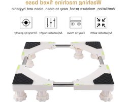Heavy Duty Adjustable Washing Machine Stand Base - 4/8 Feet | Standard Bracket for Dryer, Washer, Refrigerator