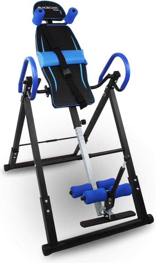 Mobiclinic Flexicare - Inversietafel - Opvouwbaar - Verstelbaar 131-190cm - Max 120kg - Heling 180º - Maximale veiligheid - Staal - Zwart
