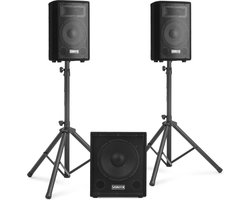 Geluidsinstallatie met Bluetooth - Vonyx VX1015BT - Geluidsinstallatie compleet met subwoofer en tops - 1000W
