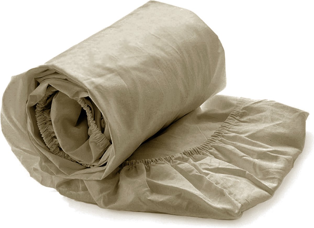 Heckettlane Hoeslaken Elementi - Onderlaken voor tweepersoonsbed - 160x200 - 100% Katoen-Satijn - Bruin