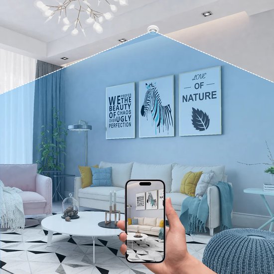 Viatel Rookdetector 1080p WiFi Camera Smoke Detector plafond draadloze camera bewegingsdetectie huisbeveiliging Video Surveillance Remote Monitor (Size : Camera with 32G Card) van Viatel — afbeelding 4