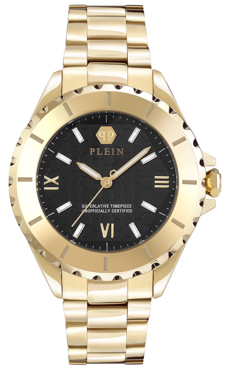 Philipp Plein Plein Heaven PWPOA0524 Horloge - Staal - Goudkleurig - Ø 38 mm