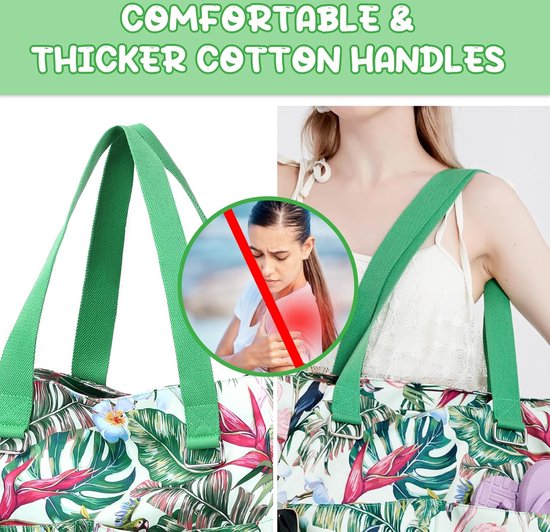 NEWIROVE Strandtas voor dames, grote strandtas met ritssluiting, Xxl familietas, waterdicht, opvouwbaar, strandtas, dames, voor zwembad, winkelen, vakantie, 50 l, blauw-wit gestreept, Blauwe witte NEWIROVE Strandtas voor dames, grote strandtas met ritssluiting, Xxl familietas, waterdicht, opvouwbaar, strandtas, dames, voor zwembad, winkelen, vakantie, 50 l, blauw-wit gestreept, Blauwe witte