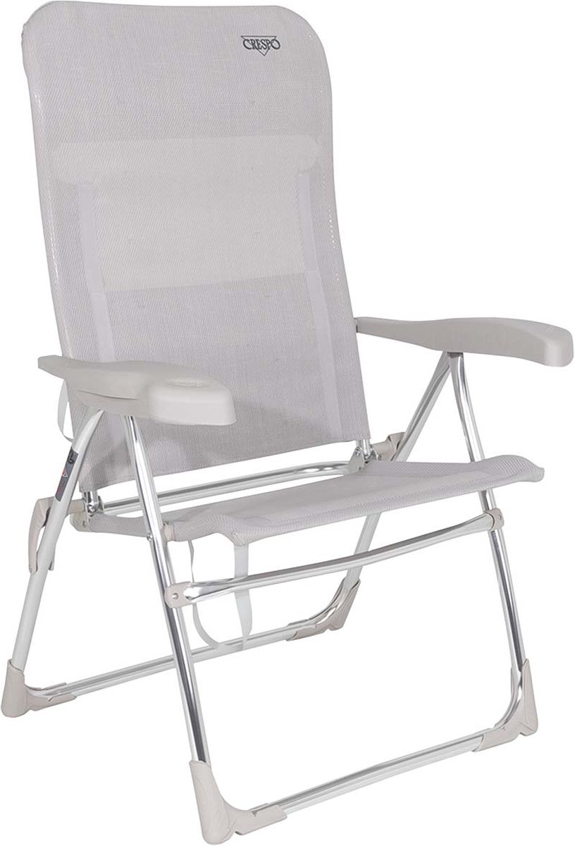 Bol.com Crespo - Strandstoel - AL/206 - Licht grijs aanbieding